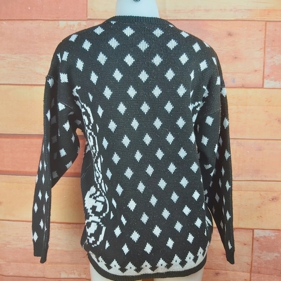 VINTAGE Aztec knitted crew neck sweater Made in Canada - Picture 8 of 10